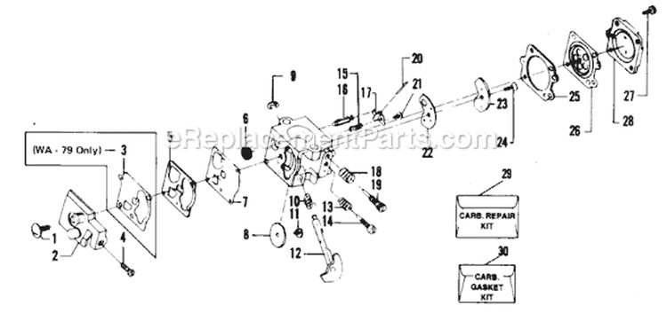 Page A Diagram and Parts List for 6010  Weed Eater Trimmer